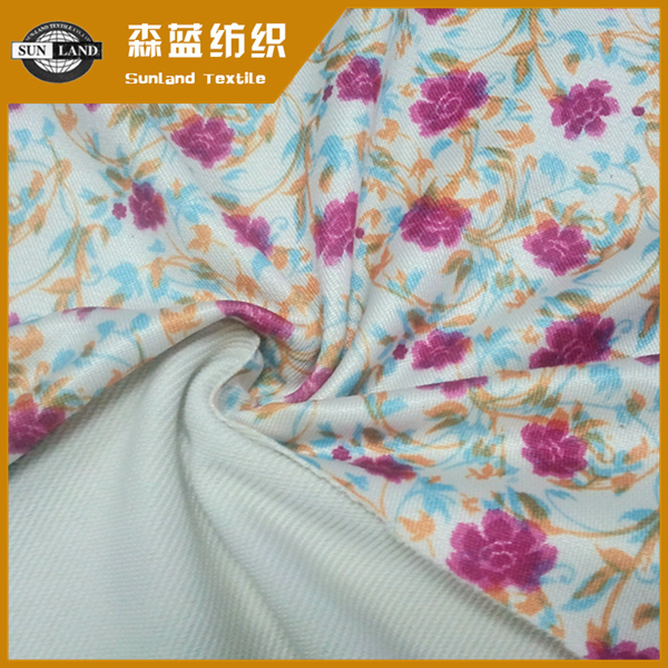 信阳印花涤氨鱼鳞布 Print poly spandex terry