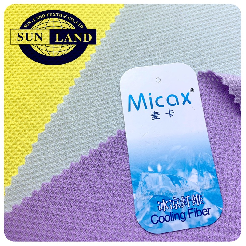 江苏FC094 MICAX接触冷感冰丝抗菌速干功能蜂巢网眼 印花运动围脖