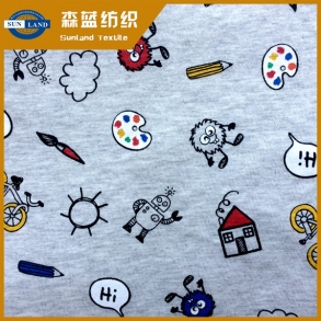 神农架印花全棉汗布 Printed cotton jersey fabric